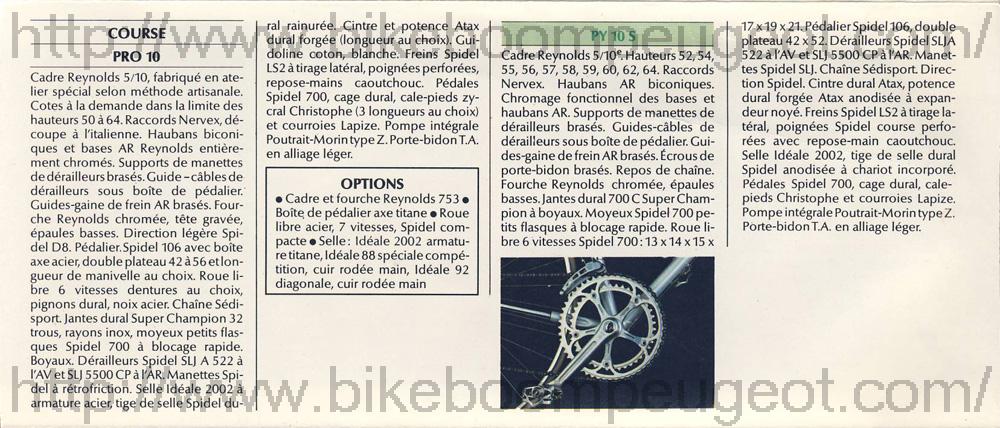 reynolds - Course Peugeot Full Reynolds & Shimano 600 Peugeot_1980_French_Sport_Course_Brochure_Course_BikeBoomPeugeot